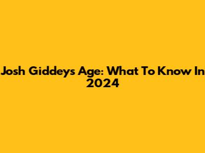 Josh Giddey's Age: What To Know In 2024